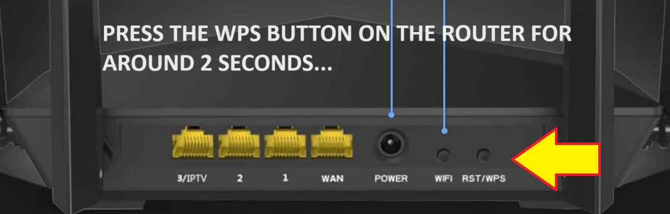 Press the wps button on the router